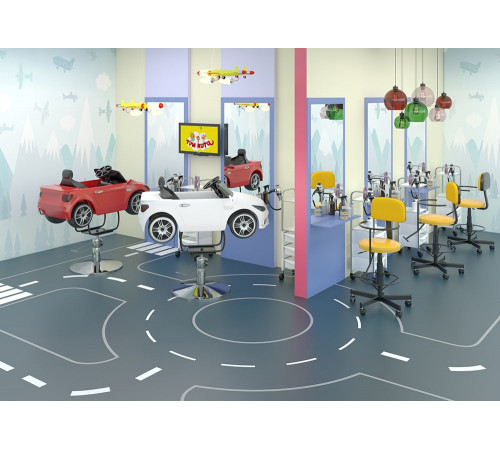 Детское парикмахерское кресло МАШИНКА 02