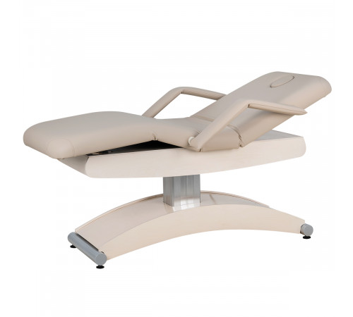 Косметологическая кушетка Аврора, светлый каркас, 3 мотора