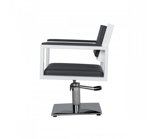Парикмахерское кресло Дуглас на белом каркасе
