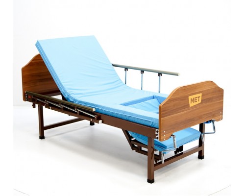 MET STAUT Кровать двух-функциональная медицинская, со складными боковыми ограждениями, на ножках