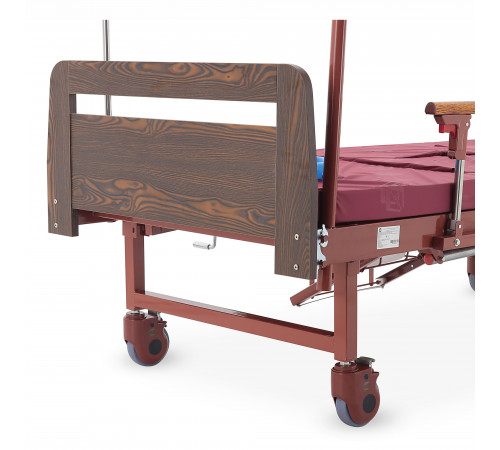 Кровать механическая YG-5 (ММ-5124Д-01) с боковым переворачиванием, туалетным устройством и функцией «кардиокресло»