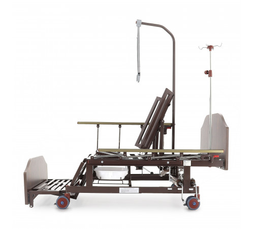 Кровать механическая Е-45А (ММ-5124Н-10) с боковым переворачиванием, туалетным устройством и функцией «кардиокресло»