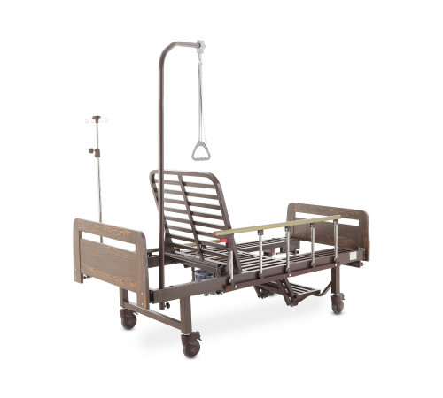 Кровать механическая YG-6 (ММ-2624Н-06/2124Н-04) ЛДСП с туалетным устройством и судном с крышкой, функцией «кардиокресло», в комплекте с матрасом