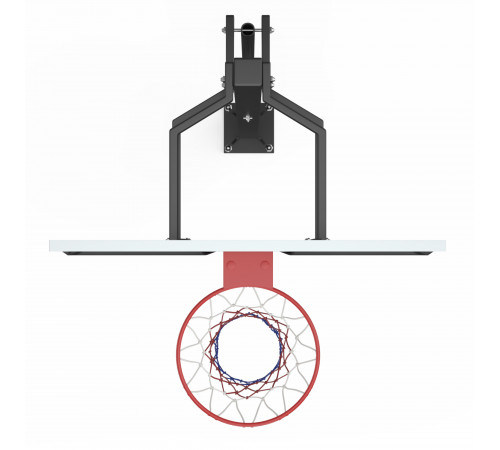 Баскетбольная стойка стационарная UNIX Line B-Stand-PC 54"x32" R45 H230-305 см