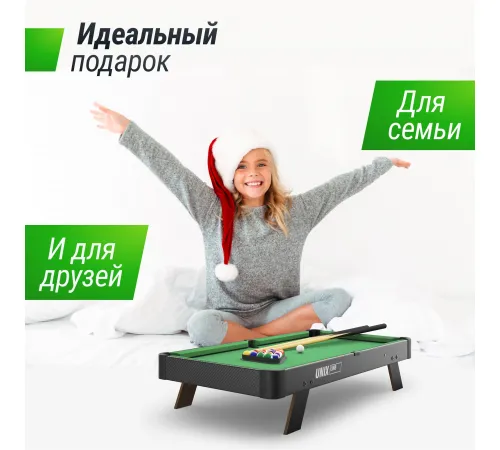 Игровой стол UNIX Line Мини Бильярд настольный (88х47 cм) Black