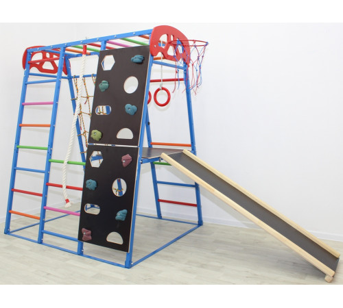Детский спортивный комплекс Элефант 170 с площадкой и скалодромом для дома	
