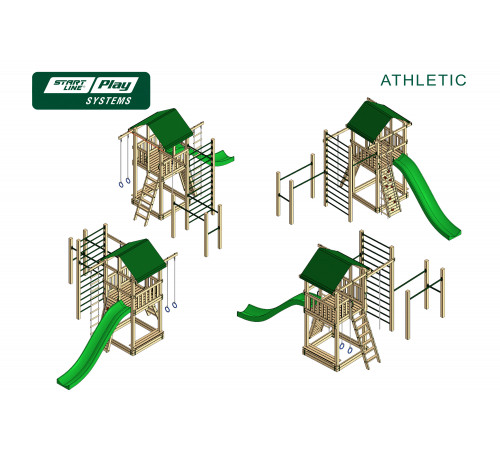 Детский городок ATHLETIC премиум Кедр