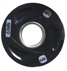 Диск для штанги Smith WP085-1,25 c 3-м хватом, обрезиненный, 1,25кг