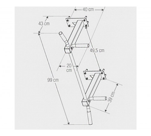 Турник потолочный DFC Homegym G486