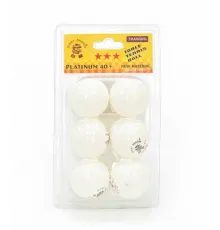Мячи Dragon Training Platinum 3* New (6 шт, бел.) в блистере
