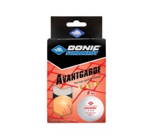 Мячики для н/тенниса DONIC AVANTGARDE 3* 40+, 6 штук, белый + оранжевый