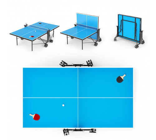 Теннисный стол UNIX Line Compact Outdoor 6mm ACP (Blue)