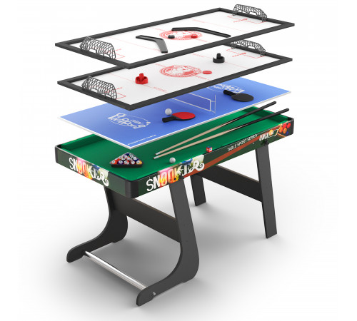 Игровой стол складной UNIX Line Трансформер 4 в 1 (125х63 cм)