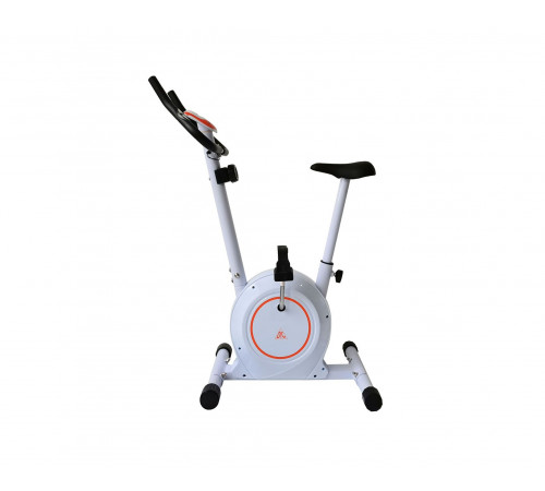 Велотренажер DFC B504BWO магнитный (белый корпус, оранжевая полоса)