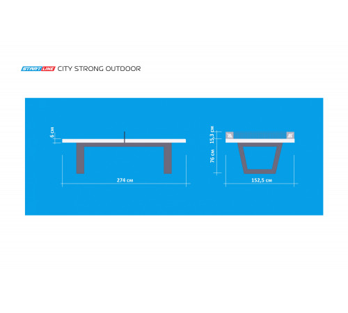 Стол теннисный City Strong Всепогодный